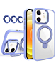 Magnetic Clear Case with 2 Kickstand & Camera Lens - LIGHT PURPLE for iPhone 11 (Only Ground Shipping)