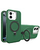 Support Heavy Duty Case with Wireless Charging Kickstand - DARK GREEN for iPhone 11 (Only Ground Shipping)