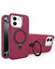 Support Heavy Duty Case with Wireless Charging Kickstand - MAROON for iPhone 11 (Only Ground Shipping)