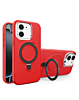 Support Heavy Duty Case with Wireless Charging Kickstand - RED for iPhone 11 (Only Ground Shipping)