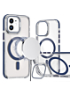 Thin Magnetic Clear Case with Camera Stand Kickstand - BLUE for iPhone 11 (Only Ground Shipping)