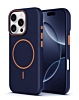 Magnetic Leather Soft Cases - BLUE & ORANGE for iPhone 11 Pro Max (Only Ground Shipping)