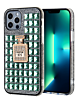 Crystal Stones Case with Perfume Adornment - LIME GREEN for iPhone 7G / 8G / SE 2020 (Only Ground Shipping)