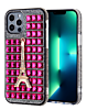 Crystal Stones Case with Paris Adornment - HOT PINK for iPhone 8P / 7P (Only Ground Shipping)