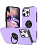 Dual Layer Case with Magnetic Ring - PURPLE for iPhone 12 Pro Max (Only Ground Shipping)