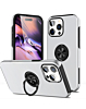 Dual Layer Case with Magnetic Ring - SILVER for iPhone 12 Pro Max (Only Ground Shipping)