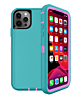 Heavy Duty Case for iPhone 12 Pro Max (LIGHT TEAL & PINK) (Only Ground Shipping)