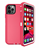 Heavy Duty Case for iPhone 12 Pro Max (HOT PINK & WHITE) (Only Ground Shipping)