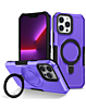 Hard PC Shockproof Case w /Ring Holder - PURPLE for iPhone 12 Pro Max (Only Ground Shipping)