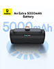 BASEUS Compact Fast Charging Power Bank USB-C with USB-C Charging Cable (20W) (CLUSTER BLACK) (5000 mAh) (Only Ground Shipping)