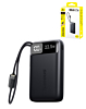 BASEUS EnerFill FC11 Digital Display Power Bank with Dual Built-in Cables (22.5W) (10000 mAh) (CLUSTER BLACK) (Only Ground Shipping)