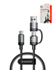 Toocki USB A+C to C Fast Charging Data Cable (3ft) (60w) (GRAY) (Only Ground Shipping)