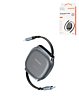 Toocki USB C-C Retractable Super Fast Charging Data Cable (3ft) (100W) (BLACK) (Only Ground Shipping)