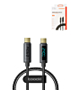 Toocki USB C-C Super Fast Charging Data Cable with Display (GRAY) (240W) (3ft) (Only Ground Shipping)