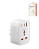 Toocki USB C+C+A US to Universal Converter Adapter (20W) (WHITE) (Only Ground Shipping)