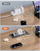 Toocki USB C+C+A US to Universal Converter Adapter (20W) (WHITE) (Only Ground Shipping)