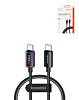 Toocki USB C-C Super Fast Charging Data Cable with Colorful Indicator Light (240W) (3ft) (Only Ground Shipping)