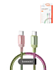 Toocki USB C-C Super Fast Charging Data Cable with Display (Colorful) (240W) (3ft) (Only Ground Shipping)