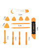 JAKEMY JM-OP15 Anti-static Fiber Plastic Pry Tools (13pcs) (Only Ground Shipping)