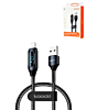 Toocki USB A-L Non-MFI Fast Charging Data Cable with Display (BLACK) (12W) (3ft) (Only Ground Shipping)