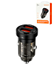 Toocki PD USB A+A Transparent Car Charger (BLACK) (30W) (Only Ground Shipping)