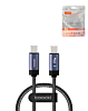 Toocki USB C-C Super Fast Charging Data Cable with Indicator Light (BLUE) (100W) (3ft) (Only Ground Shipping)