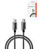 Toocki USB C-C Crystal Fast Braided Charging Data Cable (BLACK) (6ft) (100W) (Only Ground Shipping)