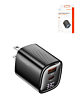 Toocki 33W USB C + A GaN Charger with Display (BLACK) (Only Ground Shipping)