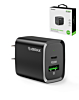 Esoulk USB C+A PD/QC Wall Adapter (20W) (BLACK) (Only Ground Shipping)