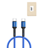 Esoulk USB C-C Braided Charging Cable (BLUE) (4ft) (30W) (Only Ground Shipping)