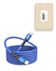 Esoulk USB C-C Braided Charging Cable (BLUE) (4ft) (30W) (Only Ground Shipping)