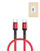 Esoulk USB C-C Braided Charging Cable (RED) (4ft) (30W) (Only Ground Shipping)