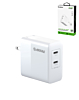 Esoulk PD Dual USB-C Wall Charger (45W) (WHITE) (Only Ground Shipping)