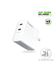 Esoulk PD Dual USB-C Wall Charger (45W) (WHITE) (Only Ground Shipping)