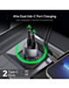 Esoulk Dual USB C+C Car Charger (BLACK) (40W) (Only Ground Shipping)