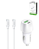 Esoulk PD&QC USB C+A Car Charger with USB C-C Cable (3ft) (48W) (WHITE) (Only Ground Shipping)