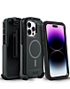 xBase Boulder Heavy-Duty MagSafe Protective Case with Belt Clip for iPhone 15 Pro Max (BLACK) (Only Ground Shipping)