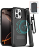 xBase by PowerPeak - Pro Duraclip Series Combo Case MagSafe Belt Clip Holster - (BLACK) for iPhone 16 Pro (Only Ground Shipping)