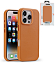 xBase by PowerPeak Leather Magsafe Case for iPhone 16 Pro - (BROWN) (Only Ground Shipping)