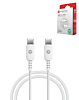 PowerPeak ECONOMY USB C-C Cable (WHITE) (6ft) (60W) (Only Ground Shipping)