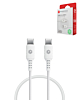 PowerPeak ECONOMY USB C-C Cable (WHITE) (3ft) (60W) (Only Ground Shipping)