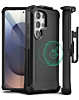xBase by PowerPeak - Magsafe Heavy Duty Case with Clips - (BLACK) for Galaxy S25 Ultra (Only Ground Shipping)