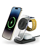 PowerPeak (3in1) Folding MagCharge Wireless Charging Station (15W) (BLACK) (Only Ground Shipping)