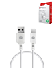PowerPeak ECONOMY USB A-L Cable NON MFI (WHITE) (3ft) (12W) (Only Ground Shipping)