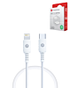 PowerPeak  USB C-L  Cable NON MFI (WHITE) (3ft) (18W) (Only Ground Shipping)