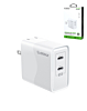 Esoulk EK2005 Dual USB C Wall Charging Plug (WHITE) (65W) (Only Ground Shipping)