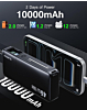 Esoulk Built-in Retractable Cable Power Bank (BLACK) (10000 mAh / 45W) (Only Ground Shipping)