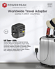 PowerPeak Universal Power Adapter with USB-C & USB-A Ports (30W) - (BLACK) (Only Ground Shipping)