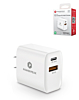 PowerPeak PD Wall Dual Port Charger - (WHITE) (20W) (Only Ground Shipping)