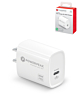 PowerPeak USB-C PD Wall Charger (WHITE) (20W) (Only Ground Shipping)